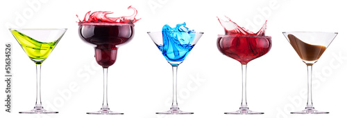 alcoholic cocktails set