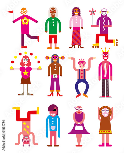 Wallpaper Mural Group of 12 funny people Torontodigital.ca