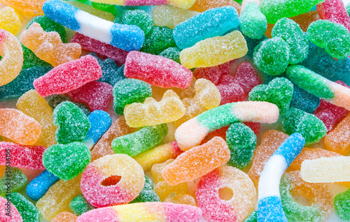 a pile of candies as background