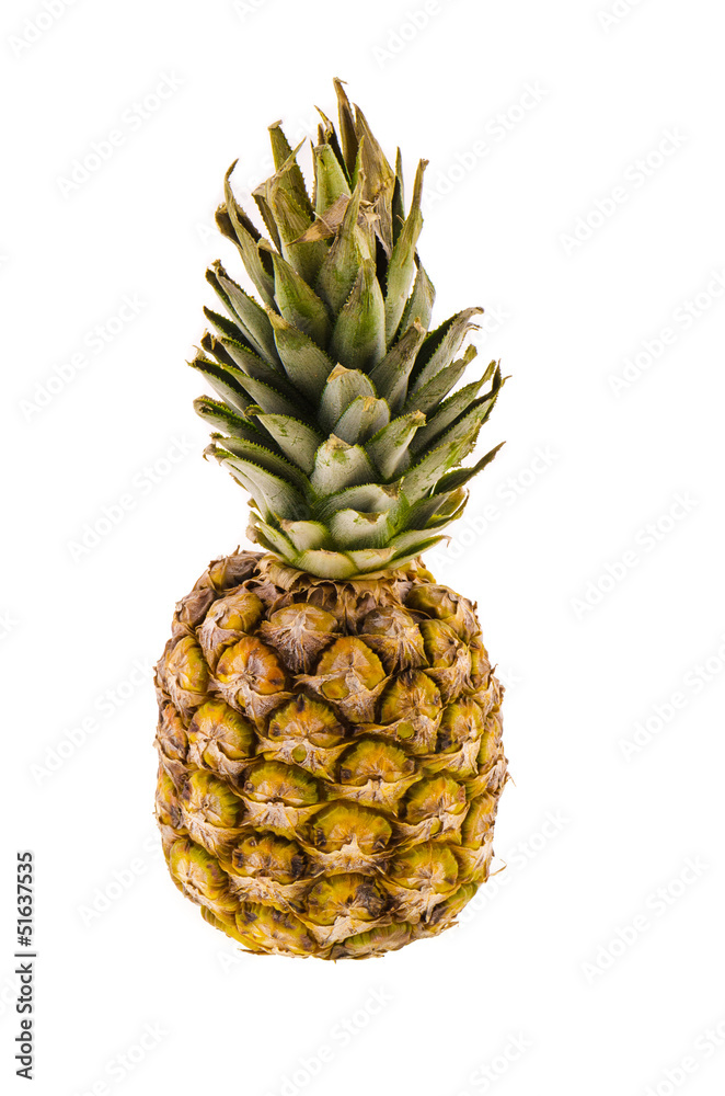Fototapeta premium Ripe pineapple isolated on white