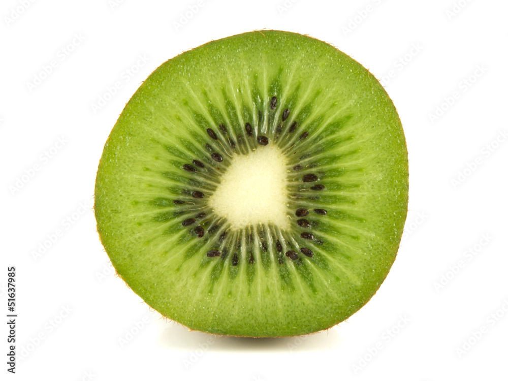 Isolated slice of kiwi. Fresh diet fruit. Isolated slice of kiwi. Fresh diet fruit.