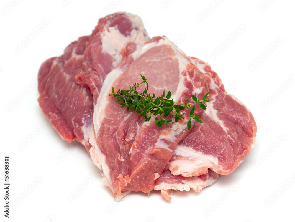 fresh raw pork meat