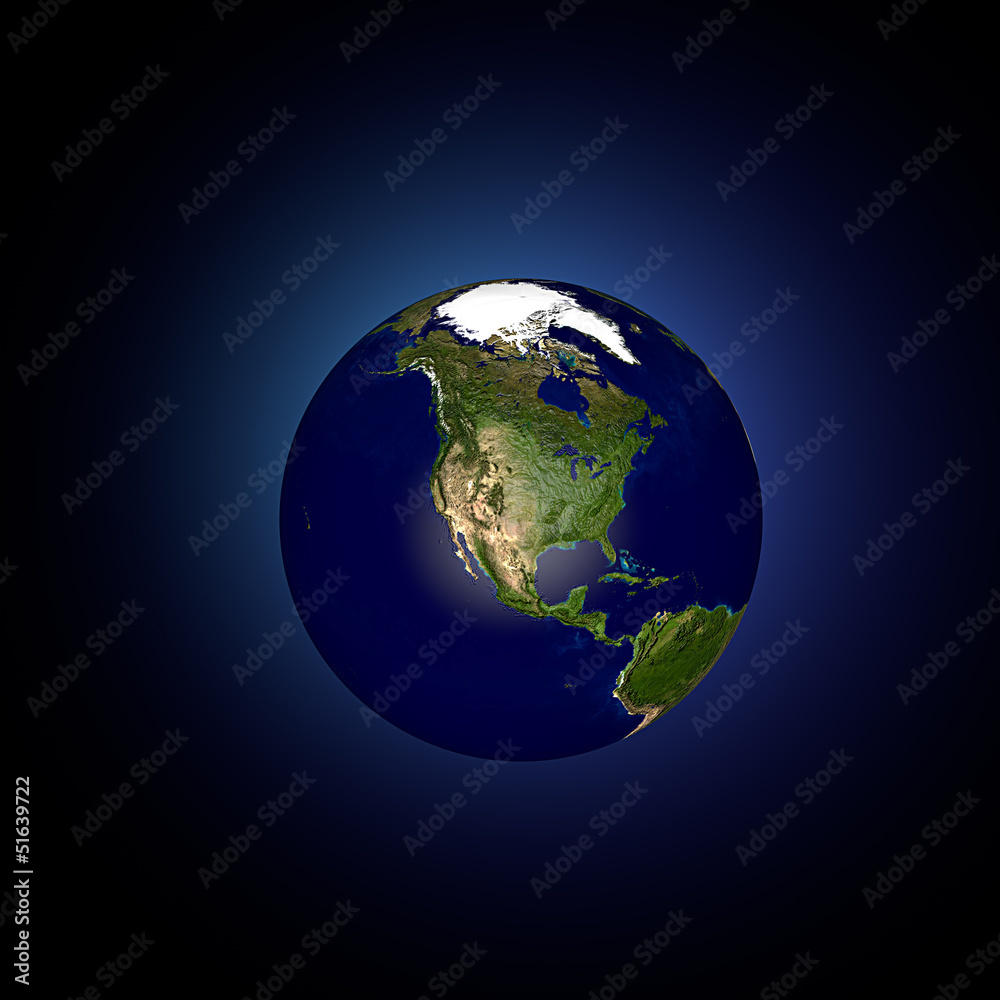 Mondo terra globo America del Nord
