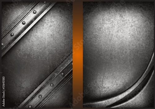 Vector metal background set