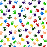 Colored Hand Print icon, vector illustration