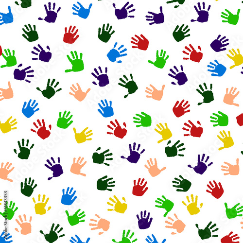 Colored Hand Print icon, vector illustration