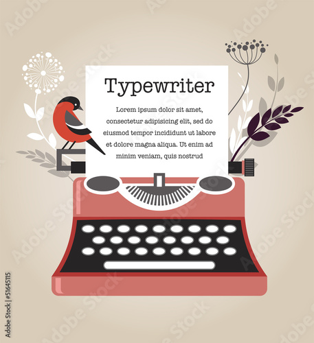 Vintage Vector Typewriter