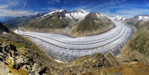 Aletsch glacier - Swiss Alps photo