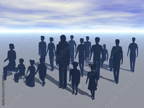 gruppo di persone e bambini