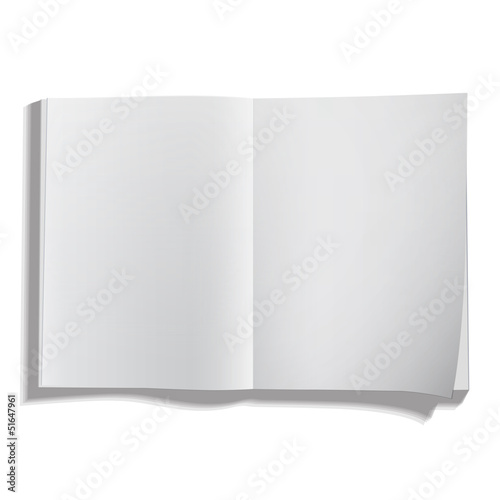 Empty white book isolated on white.  © luismolinero