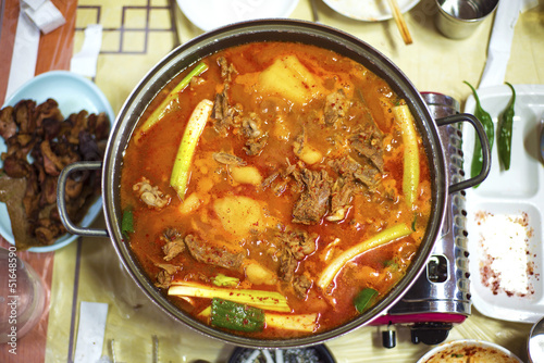Korean kimchi duck stew