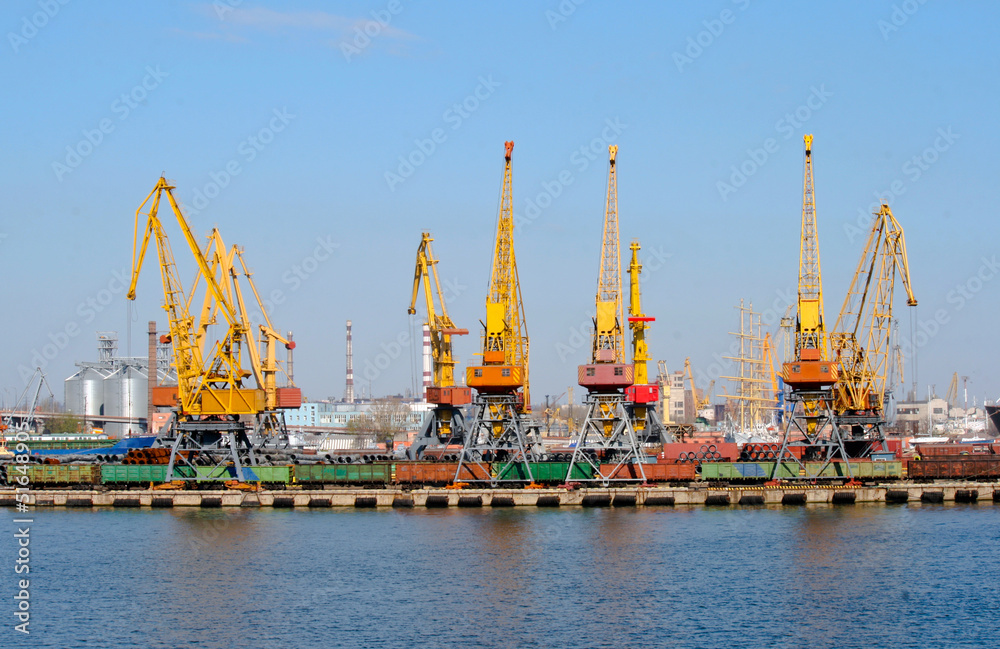 cranes in the port