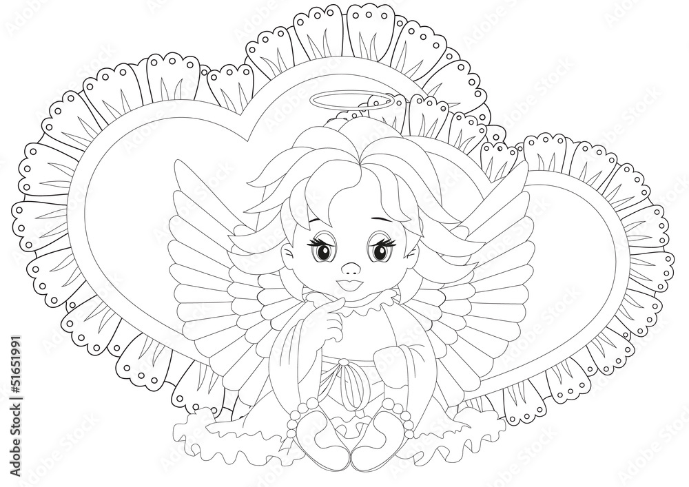 little angel Coloring page little angel Coloring page