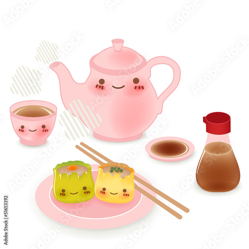 Cute Dim sum - Chinese Food EPS10