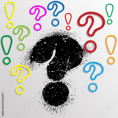 Question marks background