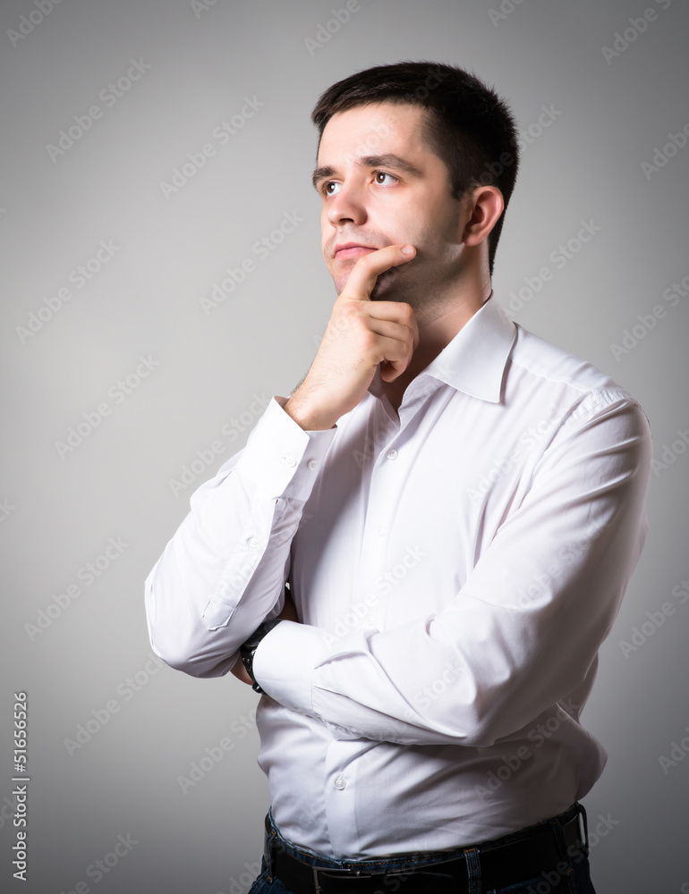 Thoughtful businessman portrait Thoughtful businessman portrait