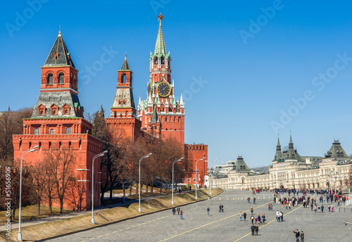Moscow Kremlin, Red Square and GUM store.