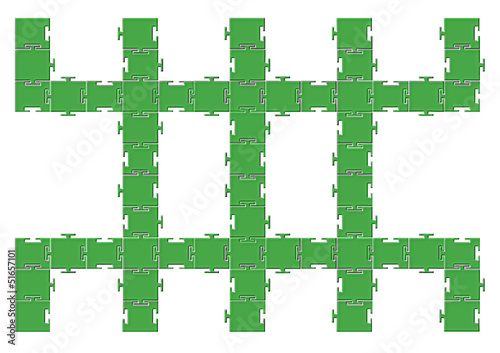 Tarak dikdörtgen puzzle