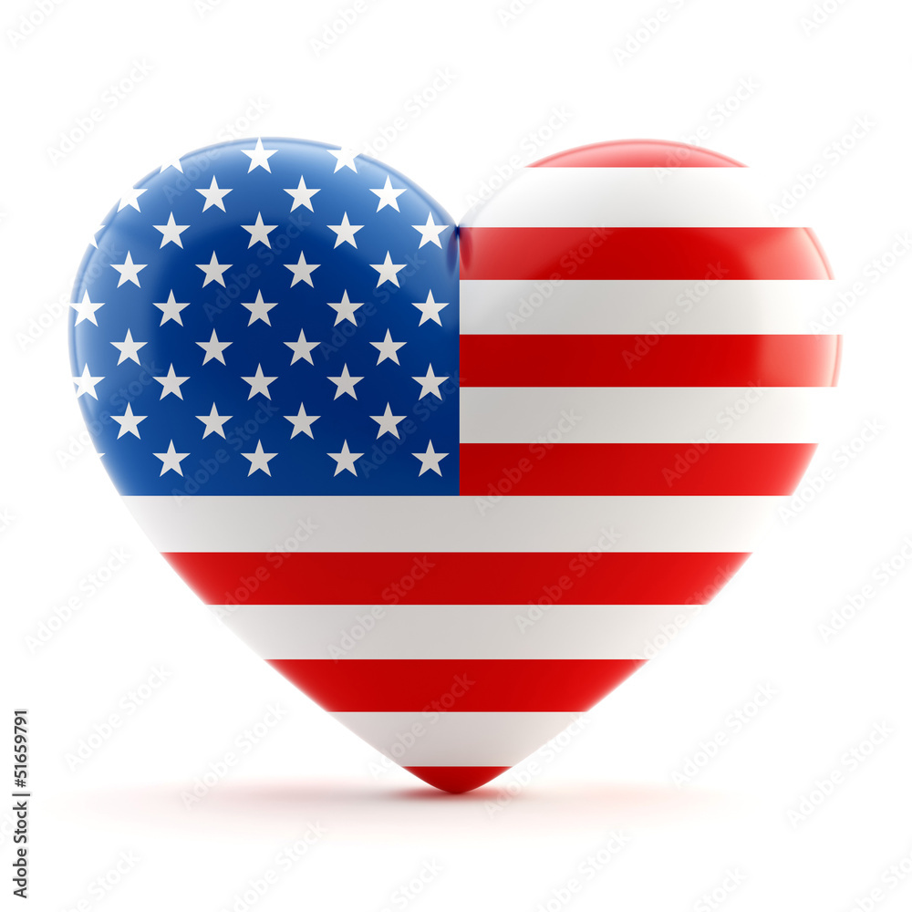 3d heart flag collection - USA theme 3d heart flag collection - USA theme
