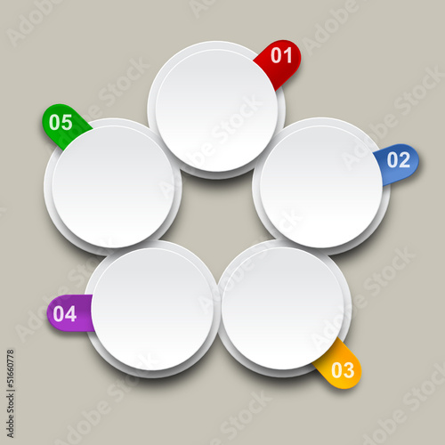 Palettes. Numbered infographics list design
