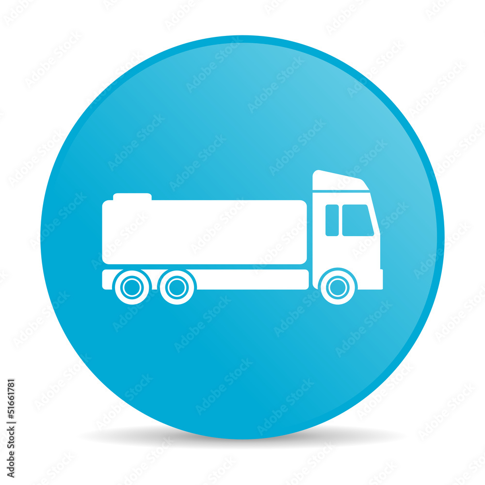 truck blue circle web glossy icon truck blue circle web glossy icon