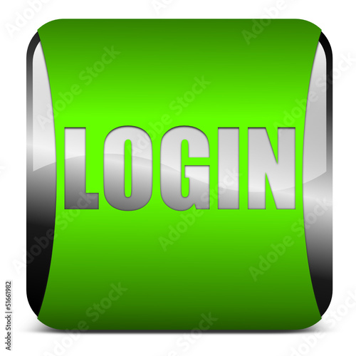 login button, grün