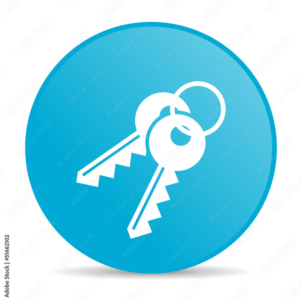 keys blue circle web glossy icon keys blue circle web glossy icon