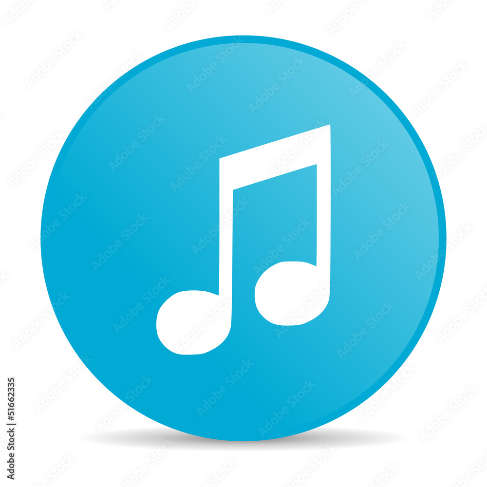 music blue circle web glossy icon music blue circle web glossy icon