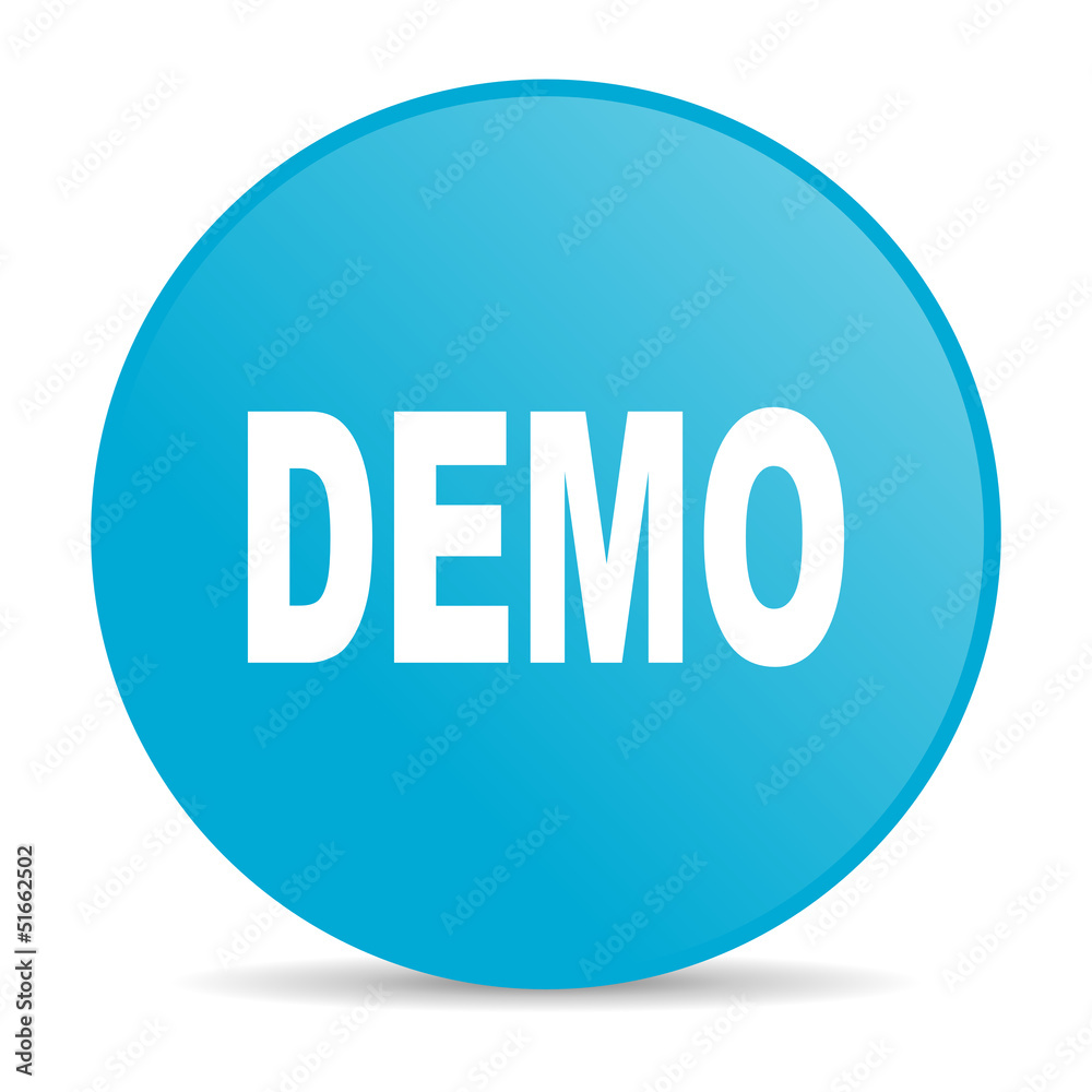 demo blue circle web glossy icon demo blue circle web glossy icon