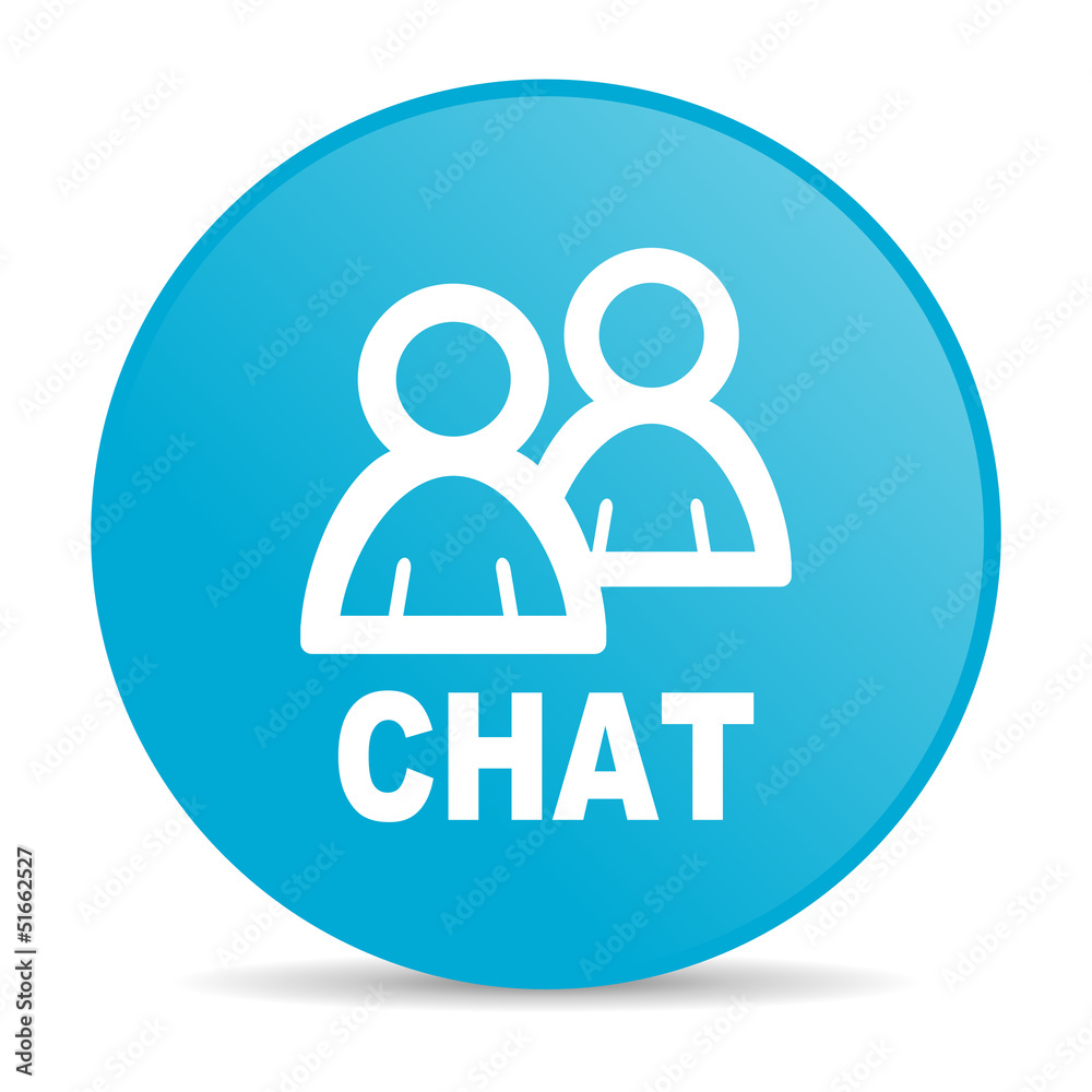 chat blue circle web glossy icon chat blue circle web glossy icon