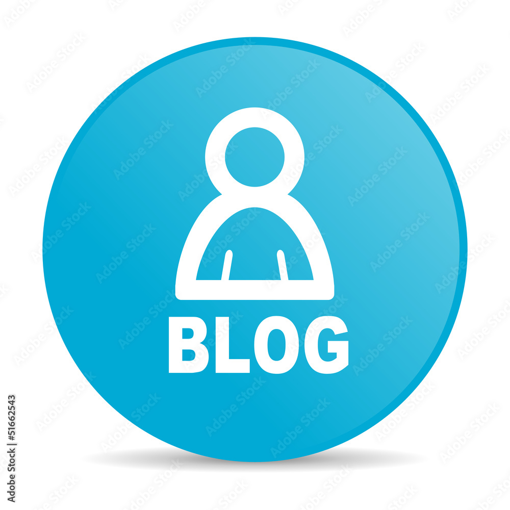 blog blue circle web glossy icon blog blue circle web glossy icon