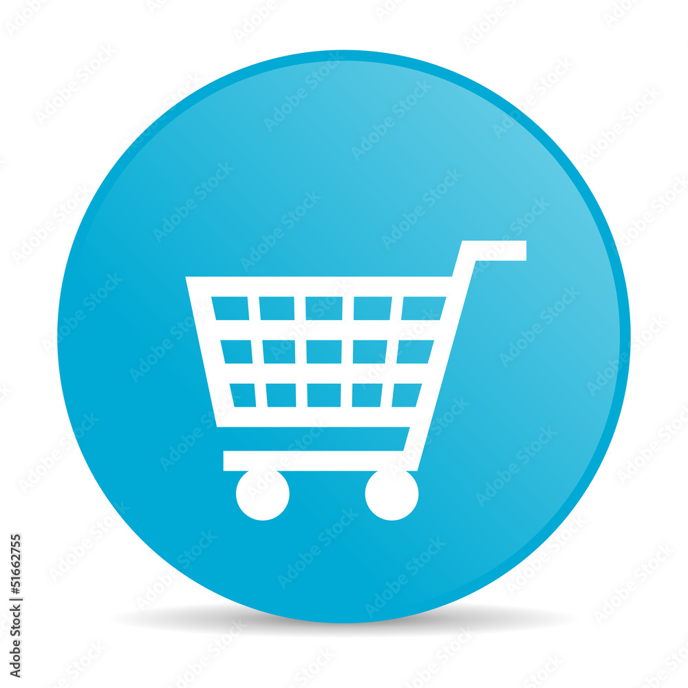 shopping cart blue circle web glossy icon shopping cart blue circle web glossy icon