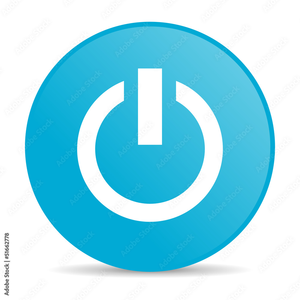 power blue circle web glossy icon power blue circle web glossy icon