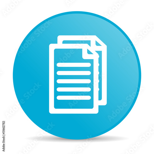 document blue circle web glossy icon