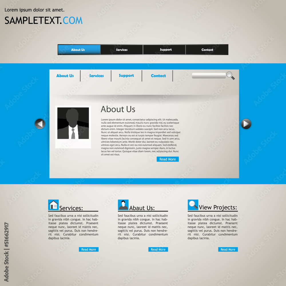 Vector Website Design Template Vector Website Design Template
