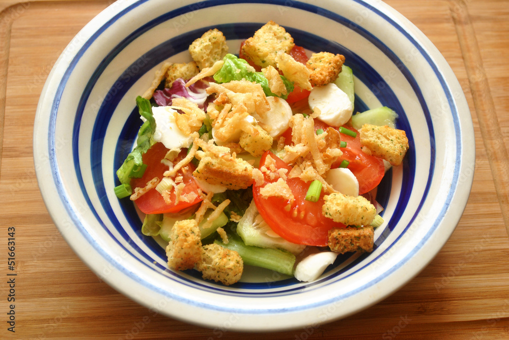 Summer Salad with Croutons