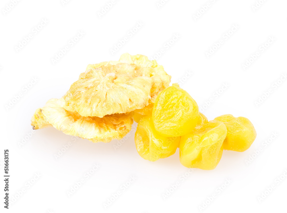 dried fruit, lemon, pineapple