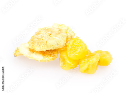 dried fruit, lemon, pineapple