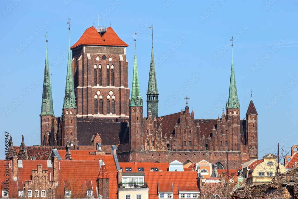 Basilica of St. Mary's in Gdansk, Poland.