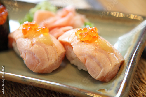 Grilled Salmon Sushi