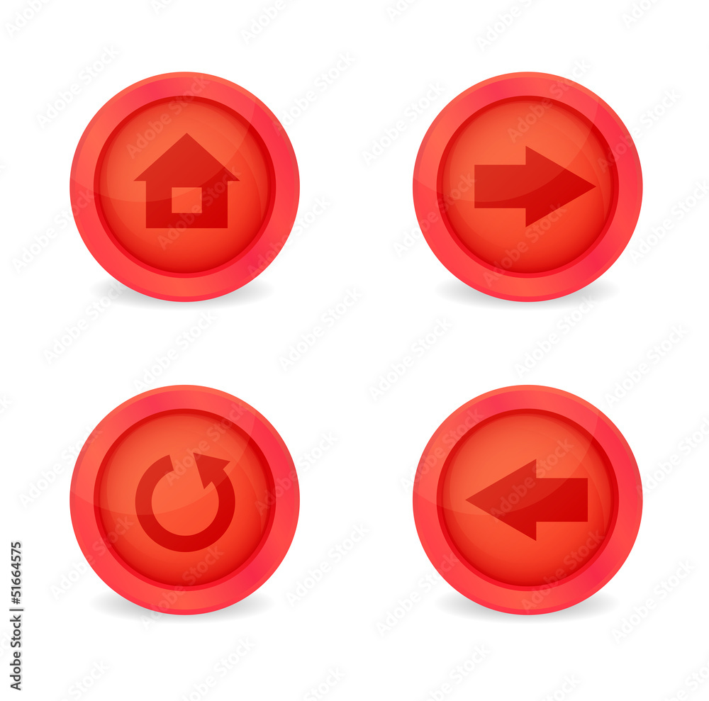 Set of glossy icons Set of glossy icons