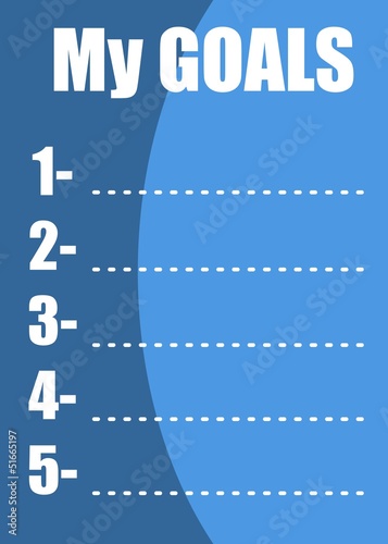 My goals list