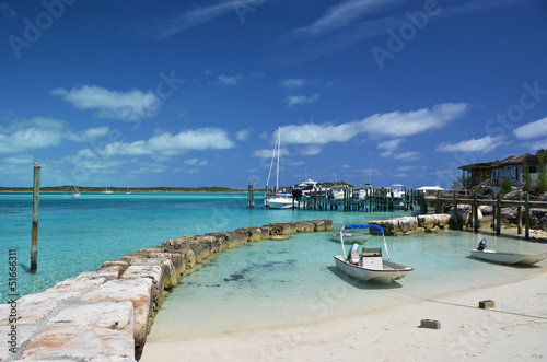 Little port at Exuma Cays. Bahamas