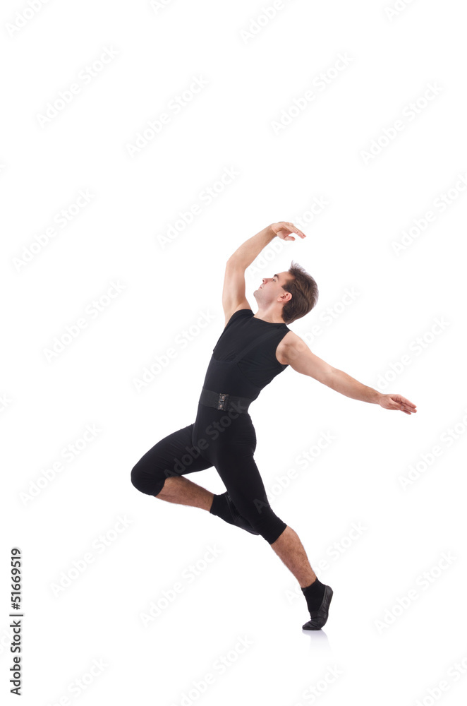 Dancer isolated on the white background