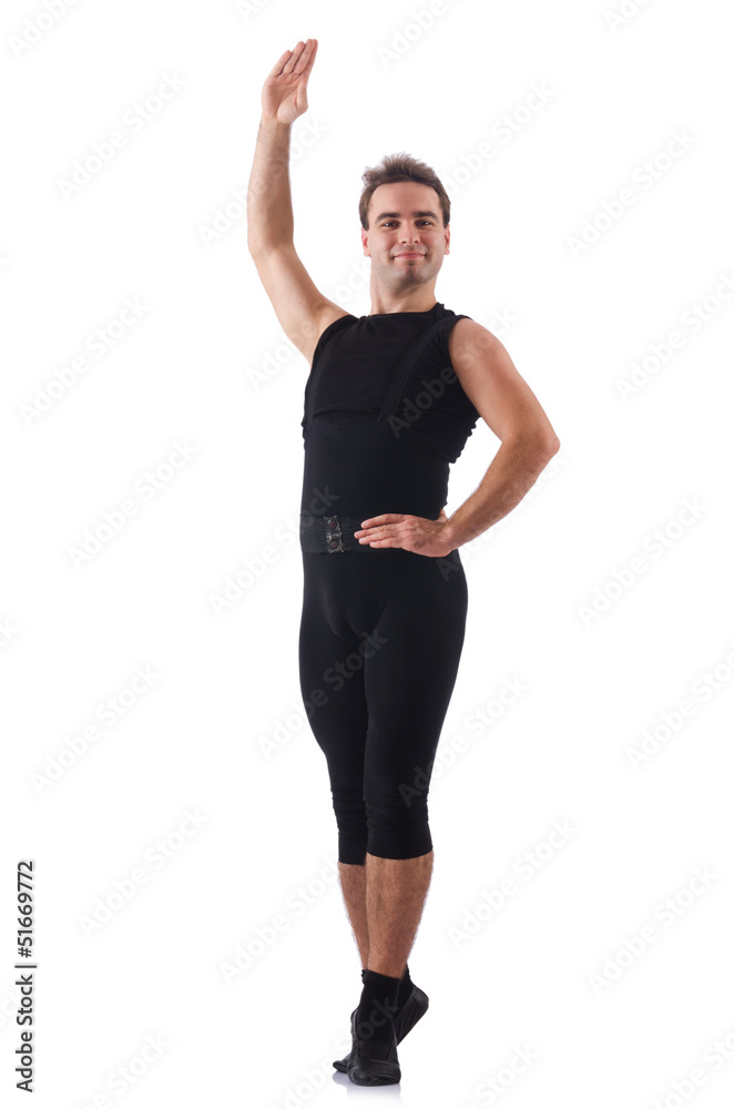 Dancer isolated on the white background