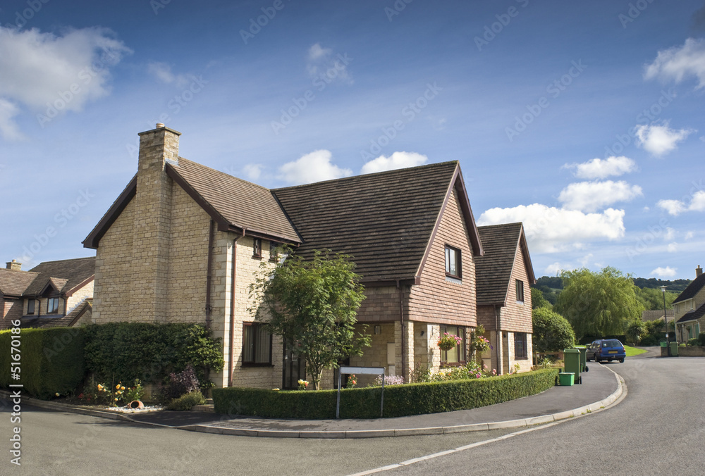 Picture perfect houses on newly built estate