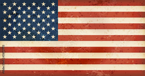 USA flag with grunge elements