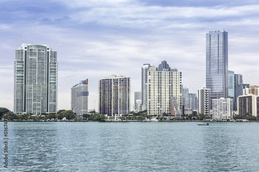 Miami skyline from Biscayne Bay