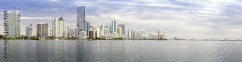 Miami skyline panorama from Biscayne Bay