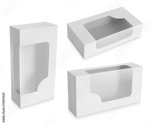 Canvastavla cardboard box with a transparent plastic window